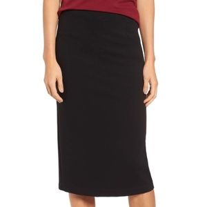 Eileen Fisher Silk/Cotton Pencil Skirt black sz Small